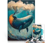 Puzzle pour Adolescents 1000 pièces Jolie Baleine Entraînez Votre Cerveau et Vos Mains Car C'est Un pour Toute la Famille 75x50cm