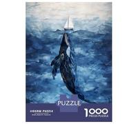 Puzzle pour Adolescents 1000 Pièces Jonah and The Whale Puzzles pour Adultes, Jouets Anti-Stress, Décoration Murale, Interaction Parent-Enfant 38x26cm/1000pcs