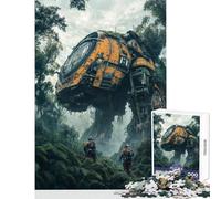 Puzzle pour Adolescents 1000 pièces Jungle Mech Crash Jeu éducatif Décoration intérieure Jouets pour entraîner Votre Cerveau et Vos Mains (38x52cm)