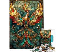 Puzzle pour Adolescents 1000 pièces Kintsugi Phénix Oiseau Puzzle Adulte Jeu Manuel Décoration Murale Offre spéciale Cadeaux pour Toute la Famille (Dimensions 38x26cm)