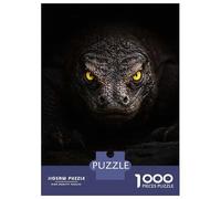 Puzzle pour Adolescents 1000 Pièces Komodo Dragon Close-Up Puzzle pour Adultes Jeu Manuel Découpe De Précision Activités Amusantes À La Maison 38x26cm/1000pcs