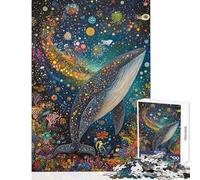 Puzzle pour Adolescents 1000 pièces La Danse Cosmique de la Baleine Puzzle Détente Jeu de difficulté Difficile Cadeau d'anniversaire Cadeaux (Taille 38x26cm)