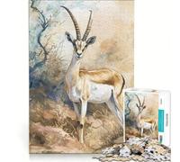 Puzzle pour Adolescents 1000 pièces La Gazelle de Grant Homme, Jeu Impossible, Anti-Stress intéressant, idéal comme Cadeau 38x52cm