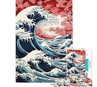 Puzzle pour Adolescents 1000 pièces La Grande Vague Puzzle rétro Jeux relaxants Passe-Temps idéal comme Cadeau (Dimensions 38x52cm)