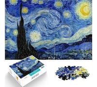Puzzle pour Adolescents 1000 pièces La Nuit étoilée de Van Gogh Séjour Anti-Stress pour Tuer Le Temps Idées Cadeaux 38x26cm