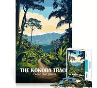 Puzzle pour Adolescents 1000 pièces La Piste Kokoda, Papouasie-Nouvelle-Guinée Bords impeccables Jeu de réflexion Amusant Cadeau Cosy et Amusant Décoration Murale de Noël (50x75cm)
