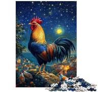 Puzzle pour Adolescents 1000 pièces La veillée du Coq étoilé Assemblage du modèle Chaque pièce est Unique Cadeau d'anniversaire Unique (38x26cm/1000 pièces)