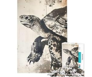 Puzzle pour Adolescents 1000 pièces La Vieille Tortue Sage Défi éducatif Apprentissage Jouet de décoration éducative pour la Maison À partir de 14 Ans (38x52cm)