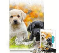 Puzzle pour Adolescents 1000 pièces Labradors d'automne Art Art à articulations Lisses Activité cérébrale Amusante et relaxante Cadeau de Loisirs de Noël (50x75cm)
