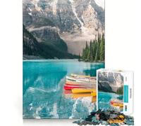 Puzzle pour Adolescents 1000 pièces Lac Braies avec de Belles articulations serrées,Jeu cognitif,Jouet Amusant et Facile à Utiliser,décoration de Noël,Cadeau (38x26cm)
