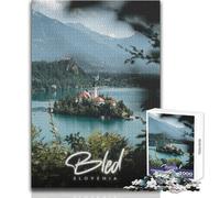 Puzzle pour Adolescents 1000 pièces Lac de Bled Slovénie Amusant et ludique en Famille, idéal pour Une soirée Jeux et Apprentissage, Cadeau éducatif, Format 38x52cm