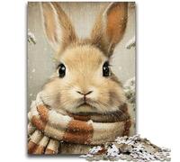 Puzzle pour Adolescents 1000 pièces Lapin d'hiver, Jouet éducatif et décompressant, Cadeau d'anniversaire (75x50cm)