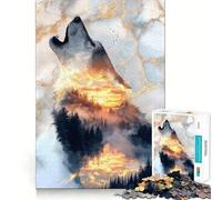 Puzzle pour Adolescents 1000 pièces l'appel de l'Horizon Doré Bordure Impeccable Jeu de Réflexion Amusant Cadeau Moments de Détente et de Joie Décoration Murale de Noël (50x75cm)