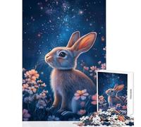 Puzzle pour Adolescents 1000 pièces Le rêve du Lapin étoilé Jeu de réflexion Stimulant et éducatif pour Une Interaction Parent-Enfant (50x75cm)
