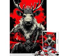 Puzzle pour Adolescents 1000 pièces Le Roi des Rennes Jeu de réflexion Stimulant Jouet éducatif Interaction Parent-Enfant (38x52cm)