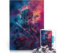 Puzzle pour Adolescents 1000 pièces Le Soldat fantôme cybernétique Difficile Difficile Jeu éducatif pour Anniversaire, Noël 52x38cm