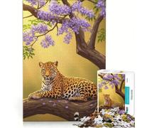 Puzzle pour Adolescents 1000 pièces Léopard se reposant sur Une Branche d'arbre Jeu éducatif décoration Parfaite liste de souhaits avec Le Père Noël 38x52cm