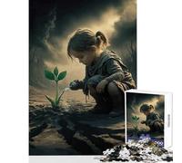 Puzzle pour Adolescents 1000 pièces l'espoir dans Un Monde désolé Décoration Murale Cadeau Amusant Jeu éducatif avec Poster et fiche de Questions Assortis Dimensions 50x75cm