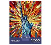 Puzzle pour Adolescents 1000 Pièces Liberty Picasso Cubism Art Puzzles pour Adultes, Jouets Anti-Stress, Difficile, Cadeau d'anniversaire Unique 70x50cm/1000pcs