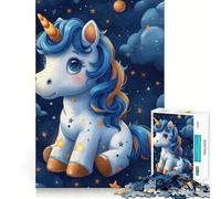 Puzzle pour Adolescents 1000 pièces Licorne bébé Animal Mignon Découpe Premium Jeu Amusant et Intelligent Cadeau Jeu Facile à Jouer Pièce d'art de Noël (50x75cm)
