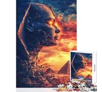 Puzzle pour Adolescents 1000 pièces L'Œil de feu de l'Égypte Puzzle 1000 pièces Jouet éducatif Cadeau d'anniversaire Défi Difficile (38x52cm)