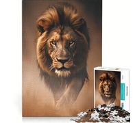 Puzzle pour Adolescents 1000 pièces Lion chassant Un prédateur Jeu éducatif décoration Parfaite liste de souhaits avec Le Père Noël 38x52cm