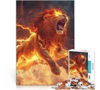 Puzzle pour Adolescents 1000 pièces Lion de Foudre Jouets éducatifs d'apprentissage Chaque pièce est Unique - Jeu Familial Stimulant et Amusant 52x38cm