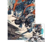 Puzzle pour Adolescents 1000 pièces Lion Dieu du Vent Puzzle Adulte Jeu Manuel pour Passer Le Temps Pendant Les Vacances Offre spéciale comme Cadeau pour Toute la Famille (Dimensions 50x75cm)