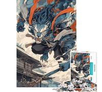 Puzzle pour Adolescents 1000 pièces Lion du Vent Dieu Puzzle Adulte Jeu Manuel pour Passer Le Temps Pendant Les Vacances Offre spéciale comme Cadeau pour Toute la Famille (Dimensions 38x52cm)