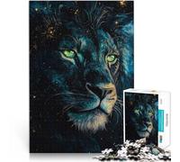 Puzzle pour Adolescents 1000 pièces Lion néon Jouets addictifs pour Le défi de l'intelligence cérébrale Idées Cadeaux 38x26cm