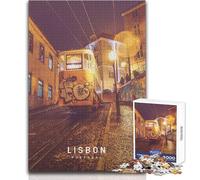Puzzle pour Adolescents 1000 pièces Lisbonne - Jeu et Divertissement en Famille - Cadeau éducatif et éducatif - Dimensions 50x75cm