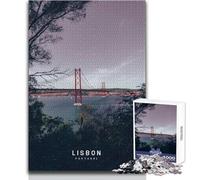 Puzzle pour Adolescents 1000 pièces Lisbonne - Jeu et Divertissement en Famille - Cadeau éducatif et éducatif - Dimensions 50x75cm