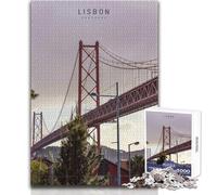 Puzzle pour Adolescents 1000 pièces Lisbonne - Jeu et Divertissement en Famille - Cadeau éducatif et éducatif - Dimensions 38x52cm