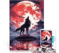 Puzzle pour Adolescents 1000 pièces Loup Noir Japonais Compétition de Vitesse Manuelle Cadeau d'anniversaire, Cadeaux, décoration Murale 52x38cm