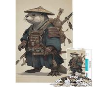 Puzzle pour Adolescents 1000 pièces Loutre Guerrier Samouraï Puzzle Jeu Pratique d'analyse et de logique Cadeau pour Amis et Famille (Taille 38x26cm)