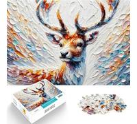 Puzzle pour Adolescents 1000 pièces Lumière du cerf Compétition de Vitesse Manuelle Chaque pièce est Unique - Jeu Familial Stimulant et Amusant 38x26cm