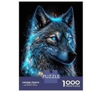 Puzzle pour Adolescents 1000 Pièces Magic Frost Wolf Puzzle pour Adultes Jeu De Réflexion Décoration Murale Cadeau Anti-Stress 70x50cm/1000pcs
