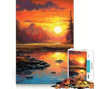 Puzzle pour Adolescents 1000 pièces,Magnifique Paysage Naturel,découpe de qualité supérieure,Jeu Amusant et Intelligent, pour Passer du Temps,pièce Artistique de Noël (50x75cm)
