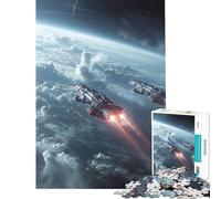 Puzzle pour Adolescents 1000 pièces Manœuvres de Flotte orbitale pour Anniversaire Noël Jouet de mémoire Décoration Murale Convient aux Personnes de 14 Ans et Plus 38x52cm