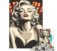 Puzzle pour Adolescents 1000 pièces Marilyn Monroe Pop Art Activités Amusantes à la Maison mais Jeu Familial Amusant et Humoristique pour Les 14 Ans et Plus (38x26cm)