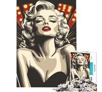 Puzzle pour Adolescents 1000 pièces Marilyn Monroe Pop Art Amusant à la Maison activités Analyse et logique Jouet Anti-Stress pour Les 14 Ans et Plus (50x75cm)