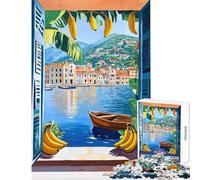Puzzle pour Adolescents 1000 pièces Matisse Méditerranée Banane Côte Jeu éducatif Jeu Familial Défi éducatif Dimensions 38x26cm