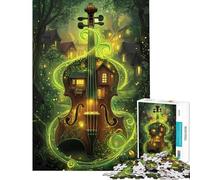 Puzzle pour Adolescents 1000 pièces Mélodie de la forêt L'enchantement du Violon Puzzle pour Adolescents Anti-Stress Stimulant à compléter pour Un Jeu éducatif et Un défi (Dimensions 50x75cm)