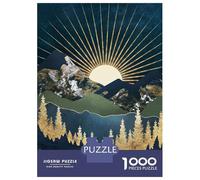 Puzzle pour Adolescents 1000 Pièces Midnight Mountains Puzzles pour Adultes, Jouets Anti-Stress, Décoration Murale, Interaction Parent-Enfant 38x26cm/1000pcs