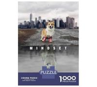 Puzzle pour Adolescents 1000 Pièces Mindset is Everything Puzzle pour Adultes Jouet Décoration Murale Course De Vitesse Manuelle Défi Éducatif 52x38cm/1000pcs