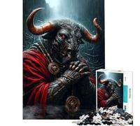 Puzzle pour Adolescents 1000 pièces Minotaure sous la Pluie Stimule Le Cerveau Jeu de Construction Amusant pour Toute la Famille À partir de 14 Ans (38x52cm)