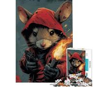 Puzzle pour Adolescents 1000 pièces Monsieur Rat Difficile et Stimulant Cadeau d'anniversaire Jeu éducatif pour Les 14 Ans et Plus 38x52cm