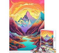 Puzzle pour Adolescents 1000 pièces Montagnes fantastiques colorées Jeu Impossible Passe-Temps Jouet éducatif Difficile et Stimulant (75x50cm)