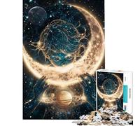 Puzzle pour Adolescents 1000 pièces Moon Munchkin Activités Amusantes à la Maison Décoration Parfaite Jeu de réflexion pour Les 14 Ans et Plus Jeu de Puzzle Offert (38x52cm)