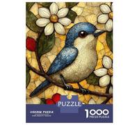 Puzzle pour Adolescents 1000 Pièces Mosaic Bird on Branch Puzzle pour Adultes, Jouet, Décoration Murale, Cadeau d'anniversaire, Cadeau d'anniversaire Unique 52x38cm/1000pcs